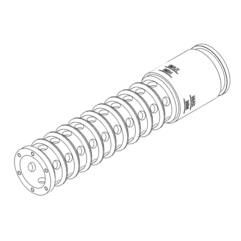 Scrubber cartridge, central tube