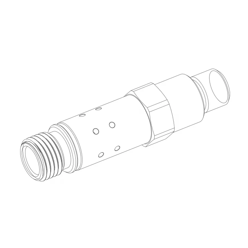Closeable connector M12x1 to 2nd stage 9/16-18 UNF