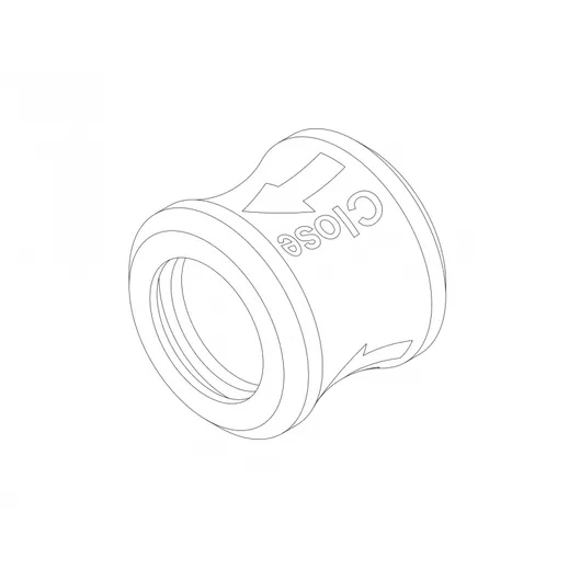 Closeable connector M12x1 to 2nd stage 9/16-18 UNF, ring