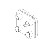 Block of oxygen sensors, cell holder pad #1