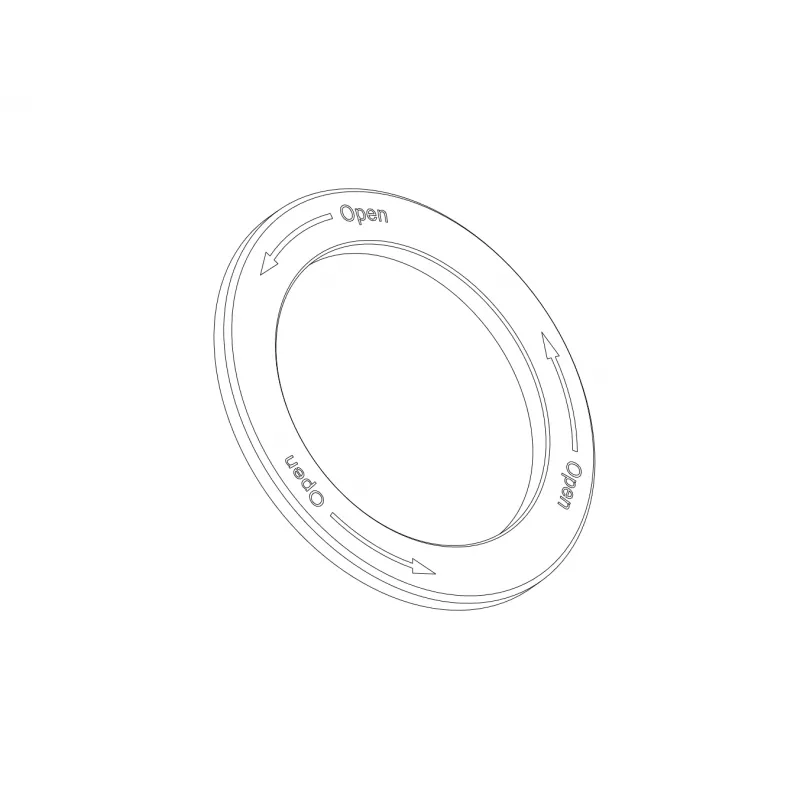 Counterlung bayonet connection, clamping plate, left arrow