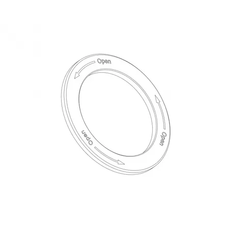 Counterlung bayonet connection, clamping plate, left arrow