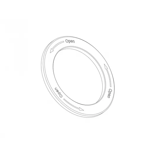 Counterlung bayonet connection, clamping plate, left arrow