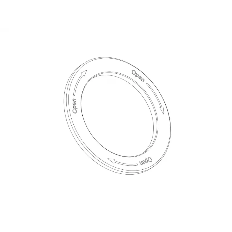 Counterlung bayonet connection, clamping plate, right arrow