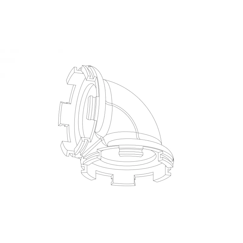 Extension piece to the DSV, elbow — asymmetric