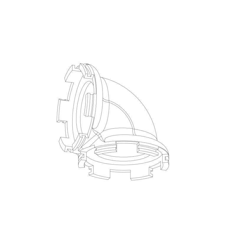 Extension piece to the DSV, elbow — symmetric