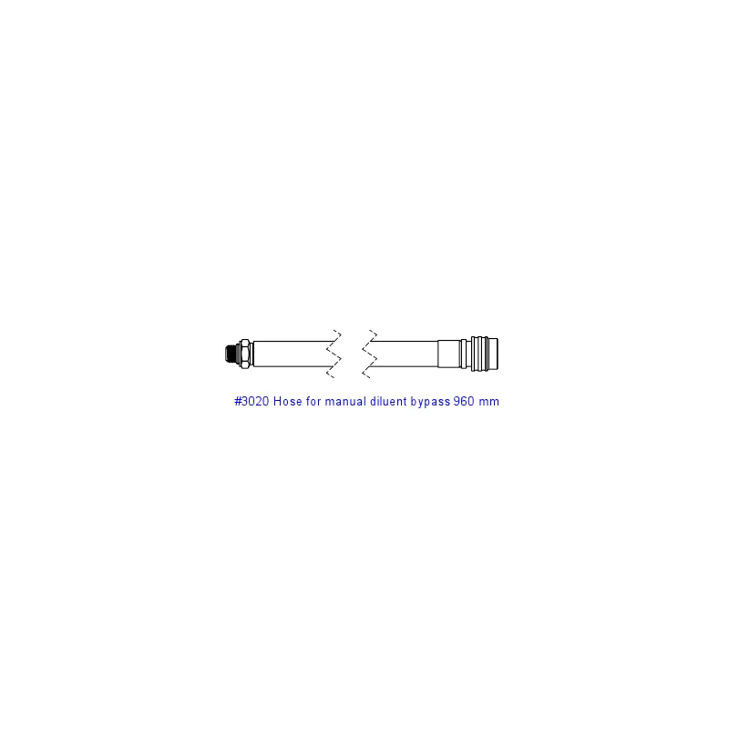 Hose for manual diluent bypass 960 mm