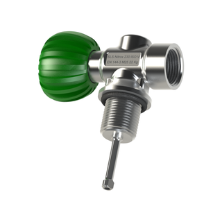 Nautec cylinder valve SLS, M26x2 green