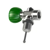 Nautec cylinder valve SLS, DIN G5/8, green (with BurstDisc)