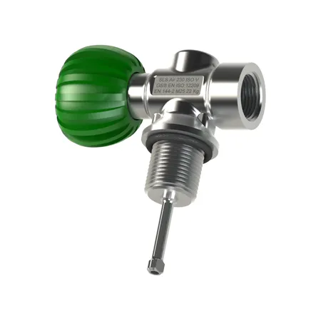 Nautec cylinder valve SLS, DIN G5/8, green