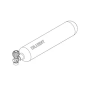 Cylinder 3 l/300 bar, "Diluent", with straight valve (DIN G5/8) #1
