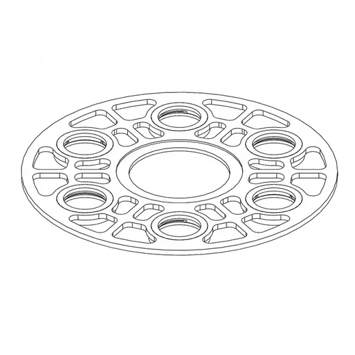 Scrubber cartridge, cover with pressed-in spring holders