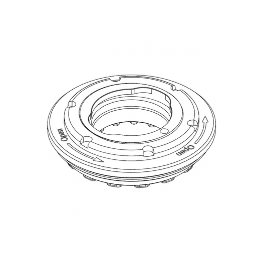 Counterlung bayonet connection, socket, left version - anti blockage, keyway code 1