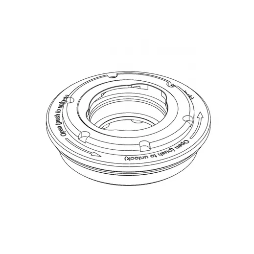 Counterlung bayonet connection, left version, lockable, keyway code 1