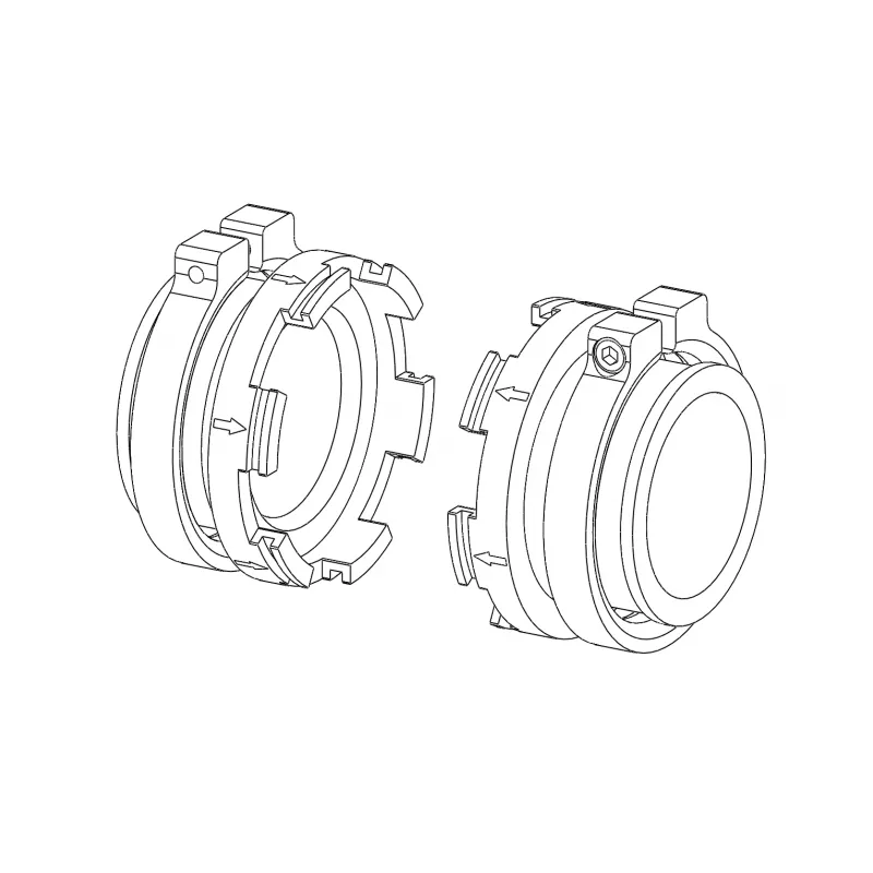 Set of connectors 38.1 x 18 mm (narrow clamp)