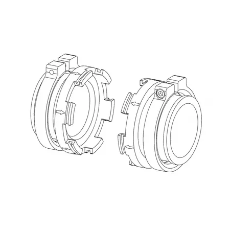 Set of connectors 38.1 x 18 mm (narrow clamp)