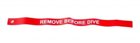 Spare ribbon Remove before dive