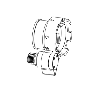 SM manual add valve (MAV) — right, exhale, oxygen (38.1 (1 1/2")