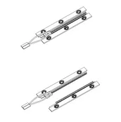 Back mounted counterlung zippers (short) - pair #1