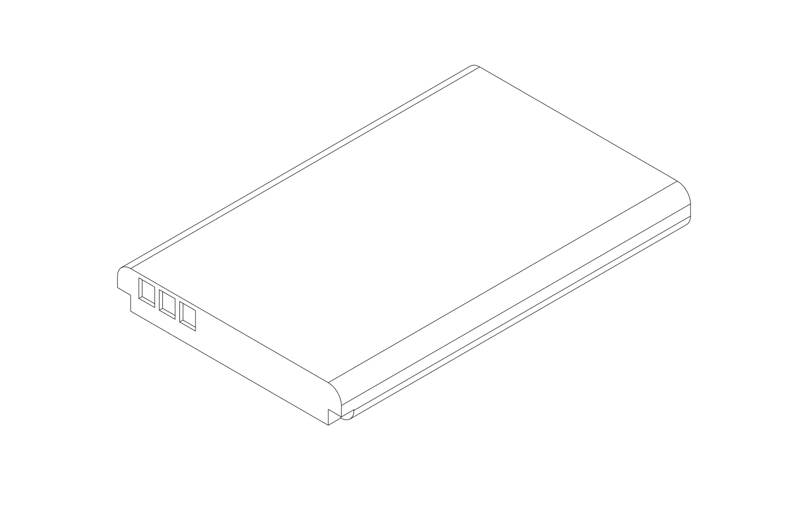 Li-Ion battery 3,7V including cable