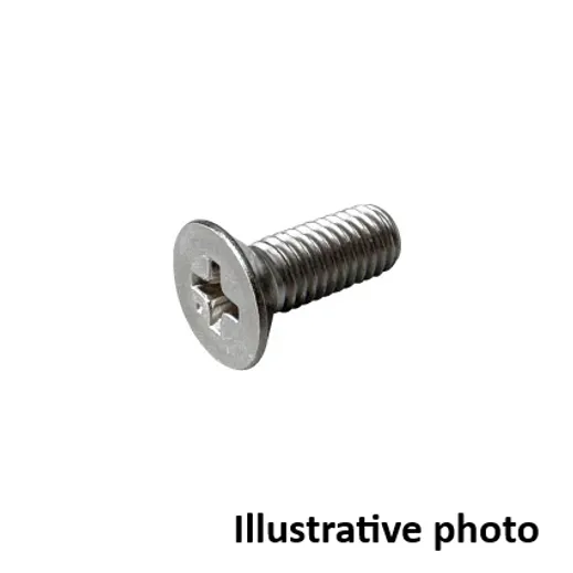 Screw M4 x 12, flat head Phillips, stainless