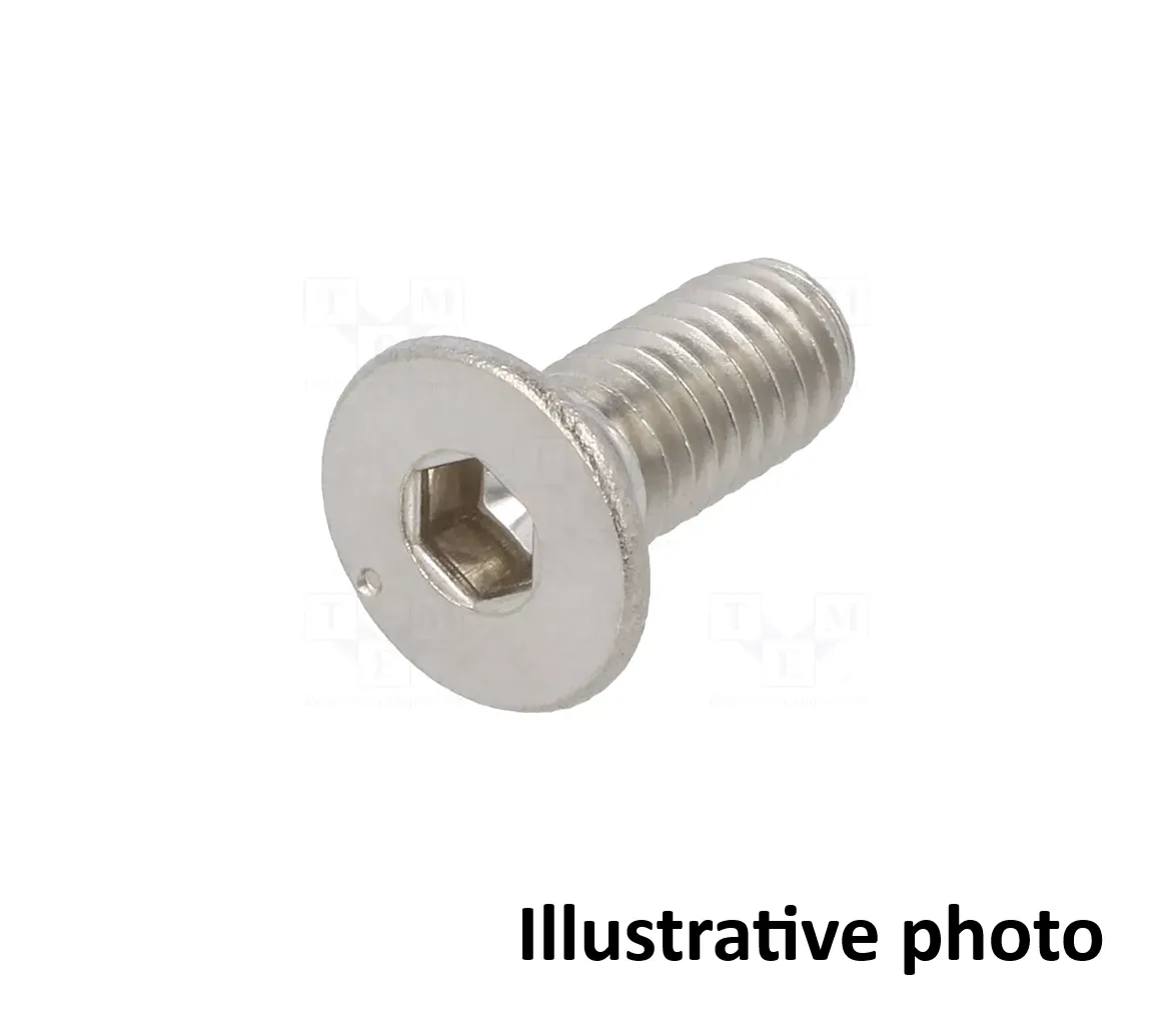 Set screw M3 x 6, flat, hex, stainless