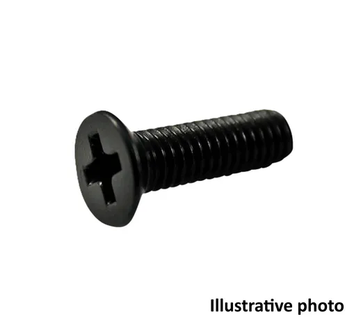 Screw M3 x 20, flat head Phillips, black