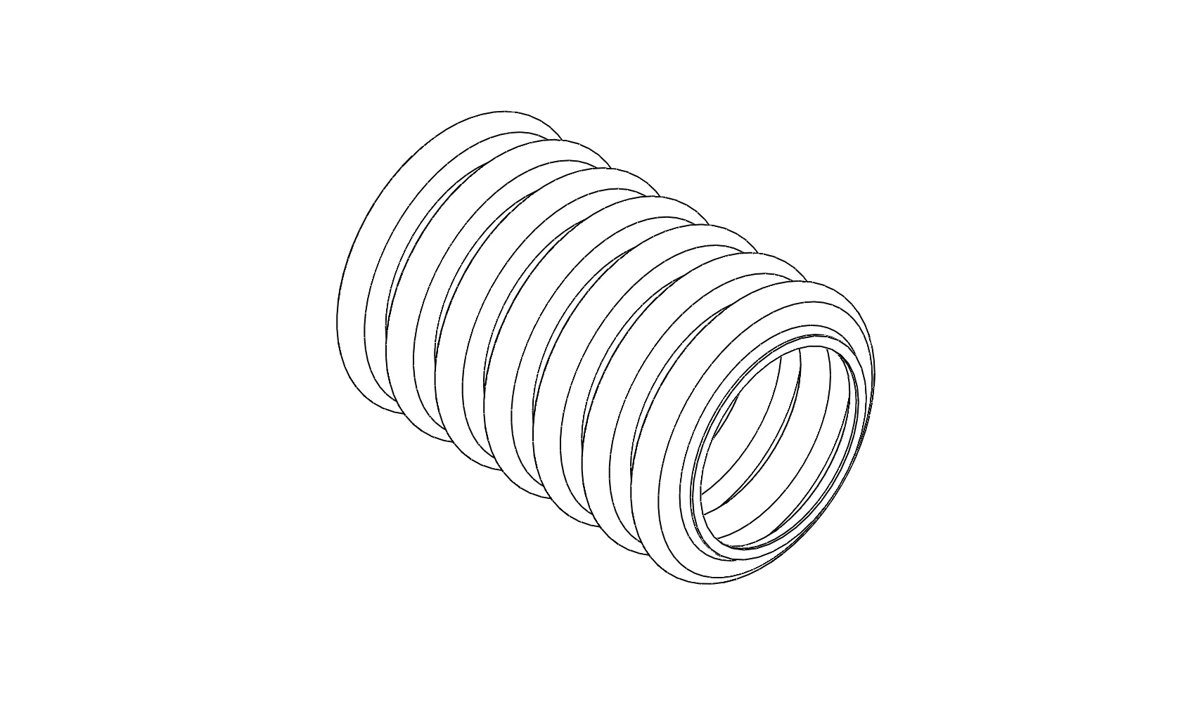 Corrugated hose 1 ½“ x 3“ (85 mm)